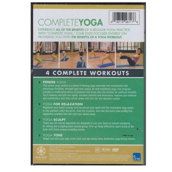 NEW Complete Yoga 4 DVD workout set for power, relaxation, sculpting and toning - Picture 2 of 2